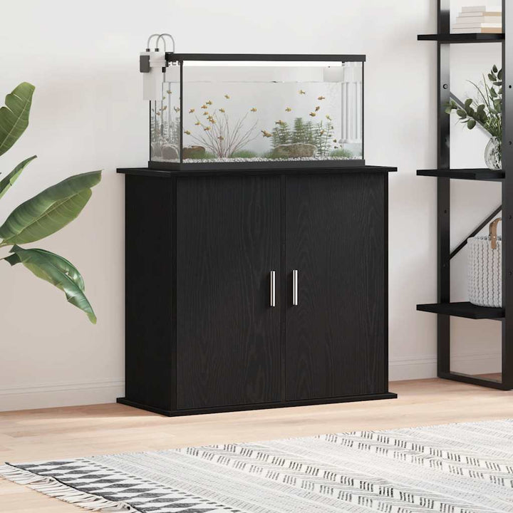 Akvariestativ svart ek 81x36x73 cm konstruerat trä