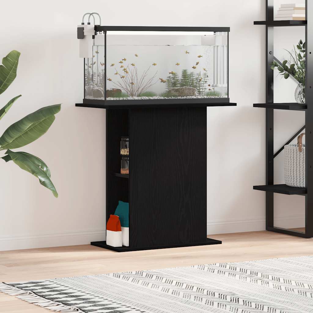 Akvariestativ svart ek 75x36x72,5 cm konstruerat trä