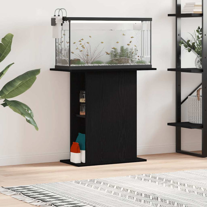 Akvariestativ svart ek 75x36x72,5 cm konstruerat trä