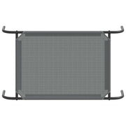 Förhöjd hundsäng grå 90x50x20 cm textilene och stål