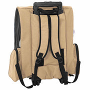 Husdjursvagn 3-i-1 sandfärgad 48x32x(57-106) cm oxfordtyg