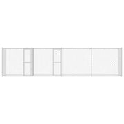 Hundbur Silver 600 x 200 x 200 cm Galvaniserat Stål