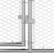 Hönsbur med 3 dörrar 3 st Silver 600x200x200cm