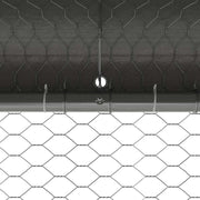 Hönsbur med 3 dörrar 3 st Silver 600x200x200cm