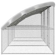 Hönsbur med 3 dörrar 3 st Silver 600x200x200cm