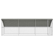 Hönsbur med 1 dörr 3 st Silver 600x200x200cm Galvaniserat stål