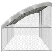 Hönsbur med 1 dörr 3 st Silver 600x200x200cm Galvaniserat stål