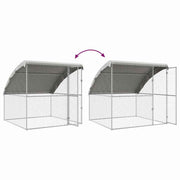 Hundbur 3 st Silver 6 x 2 x 2 m Galvaniserat stål