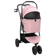 Hopfällbar hundvagn Justerbar Rosa 78 x 54 x 101 cm Polyester