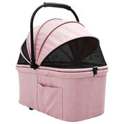 Hopfällbar hundvagn Justerbar Rosa 78 x 54 x 101 cm Polyester