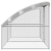 Hönsbur med 2 dörrar 2 st Silver 400x200x200 cm Stål och PE