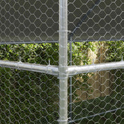 Hönshus 4 st Silver 800 x 200 x 200 cm Stål och PE