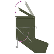 Kaninsmatare Olivgrön 12,5 x 26 x 28,5 cm 1 kg Kallvalsat Stål