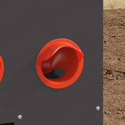 Hönsfodertråg Svart 60,5 x 29 x 51 cm 25 kg Kallvalsat Stål