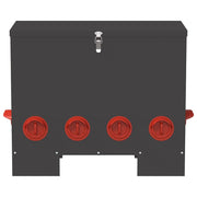 Hönsfodertråg Svart 60,5 x 29 x 51 cm 25 kg Kallvalsat Stål