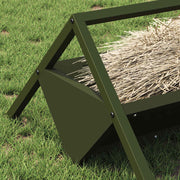 Fodertrog för boskap Olivgrön 111 x 76 x 38 cm 10 kg