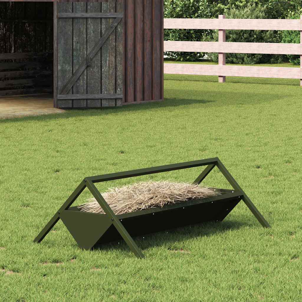 Fodertrog för boskap Olivgrön 111 x 76 x 38 cm 10 kg