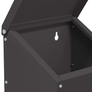 Hönsfodertråg Svart 21 x 16 x 33 cm 3 kg Kallvalsat Stål
