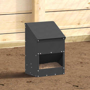 Hönsfodertråg Svart 21 x 16 x 33 cm 3 kg Kallvalsat Stål
