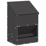 Hönsfodertråg Svart 21 x 16 x 33 cm 3 kg Kallvalsat Stål