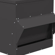 Hönsfodertråg Svart 40,5 x 45 x 41 cm 20 kg Kallvalsat Stål