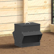 Hönsfodertråg Svart 40,5 x 45 x 41 cm 20 kg Kallvalsat Stål