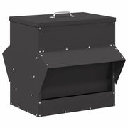 Hönsfodertråg Svart 40,5 x 45 x 41 cm 20 kg Kallvalsat Stål
