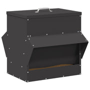 Hönsfodertråg Svart 40,5 x 45 x 41 cm 20 kg Kallvalsat Stål