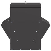 Hönsfodertråg Svart 40,5 x 45 x 41 cm 20 kg Kallvalsat Stål