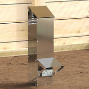Hönsfodertråg Silver 13 x 12 x 51 cm Galvaniserat Stål