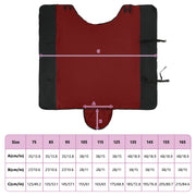 Hästdyna Bordeaux och svart 155 cm Polyester