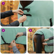 Hästdyna Speciell grön 165 cm Polyester Fleece