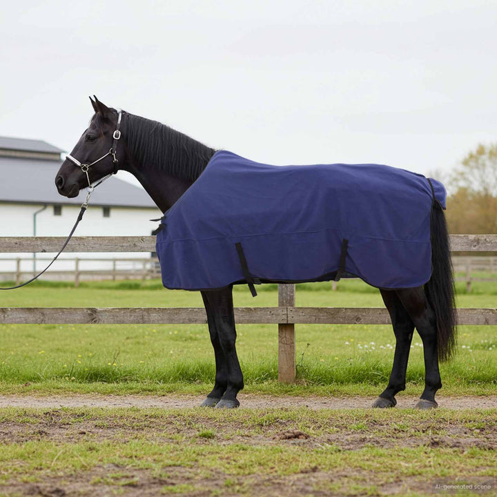 Hästdyna Mörkblå 155 cm Polyester Fleece