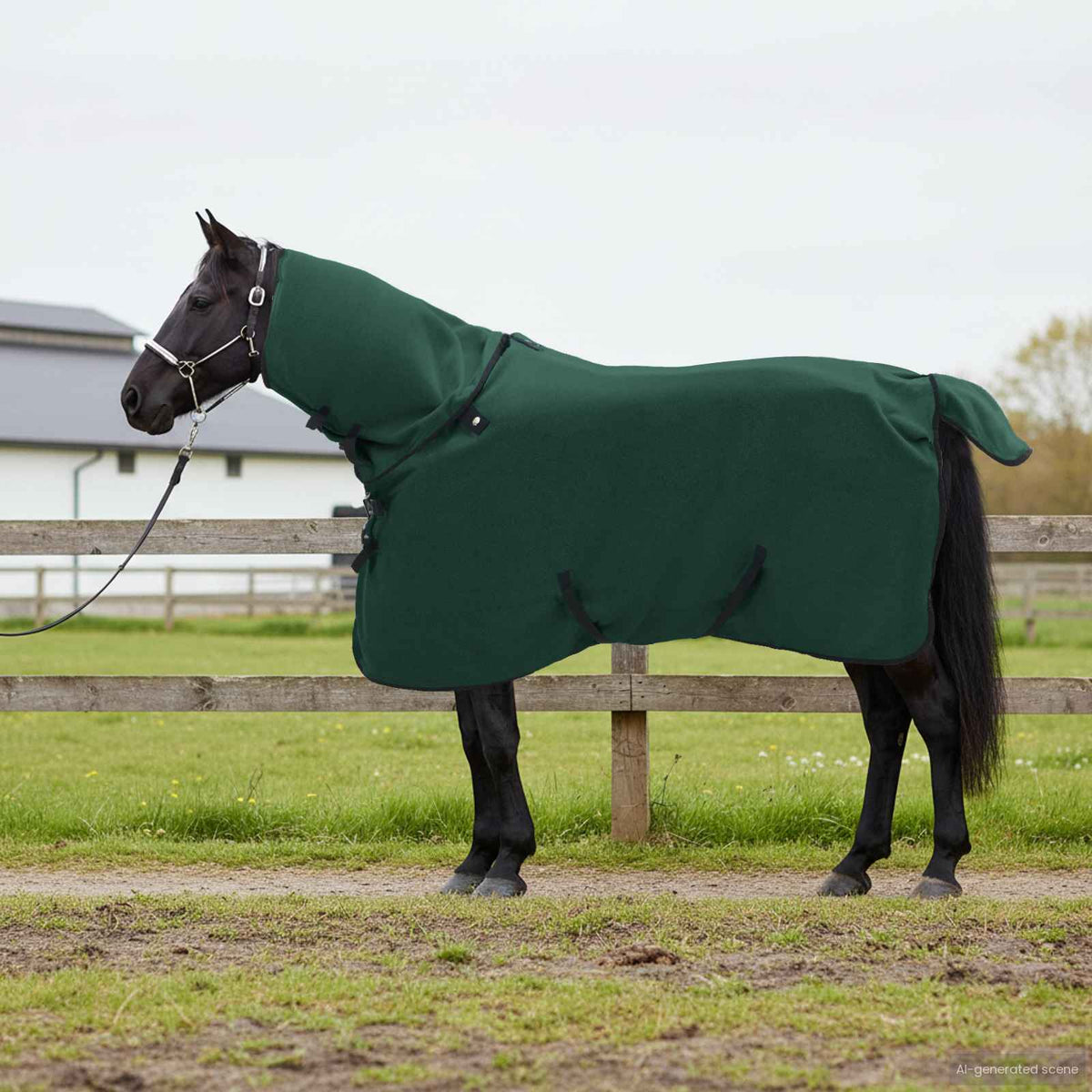 Hästdyna Mörkgrön 95 cm Polyester Fleece
