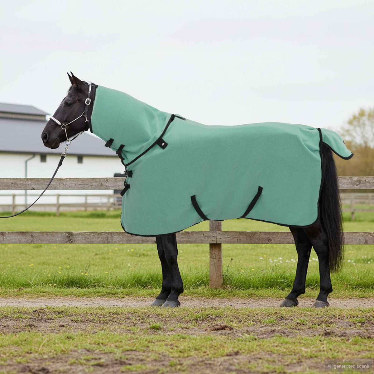 Hästdyna Speciell grön 95 cm Polyester Fleece