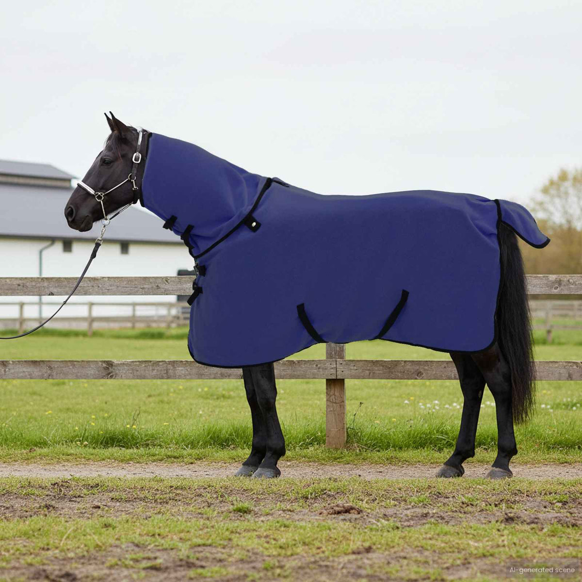 Hästdyna Mörkblå 115 cm Polyester Fleece