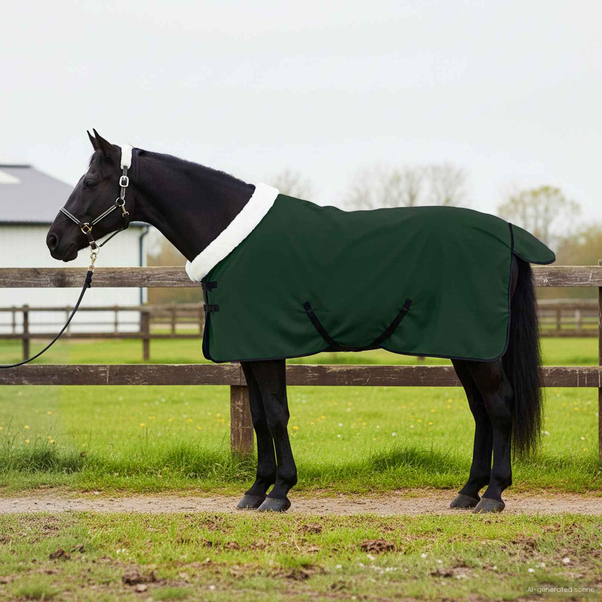 Hästdyna Mörkgrön 85 cm Polar fleece