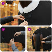 Hästdyna Svart 95 cm Polar fleece