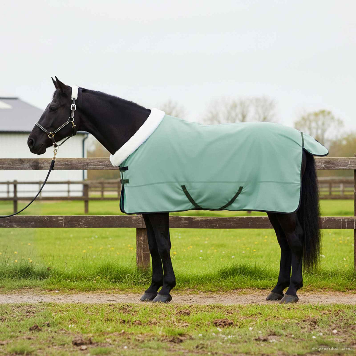 Hästdyna Grön 145 cm Polar fleece