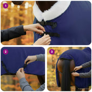 Hästdyna Mörkblå 75 cm Polar fleece