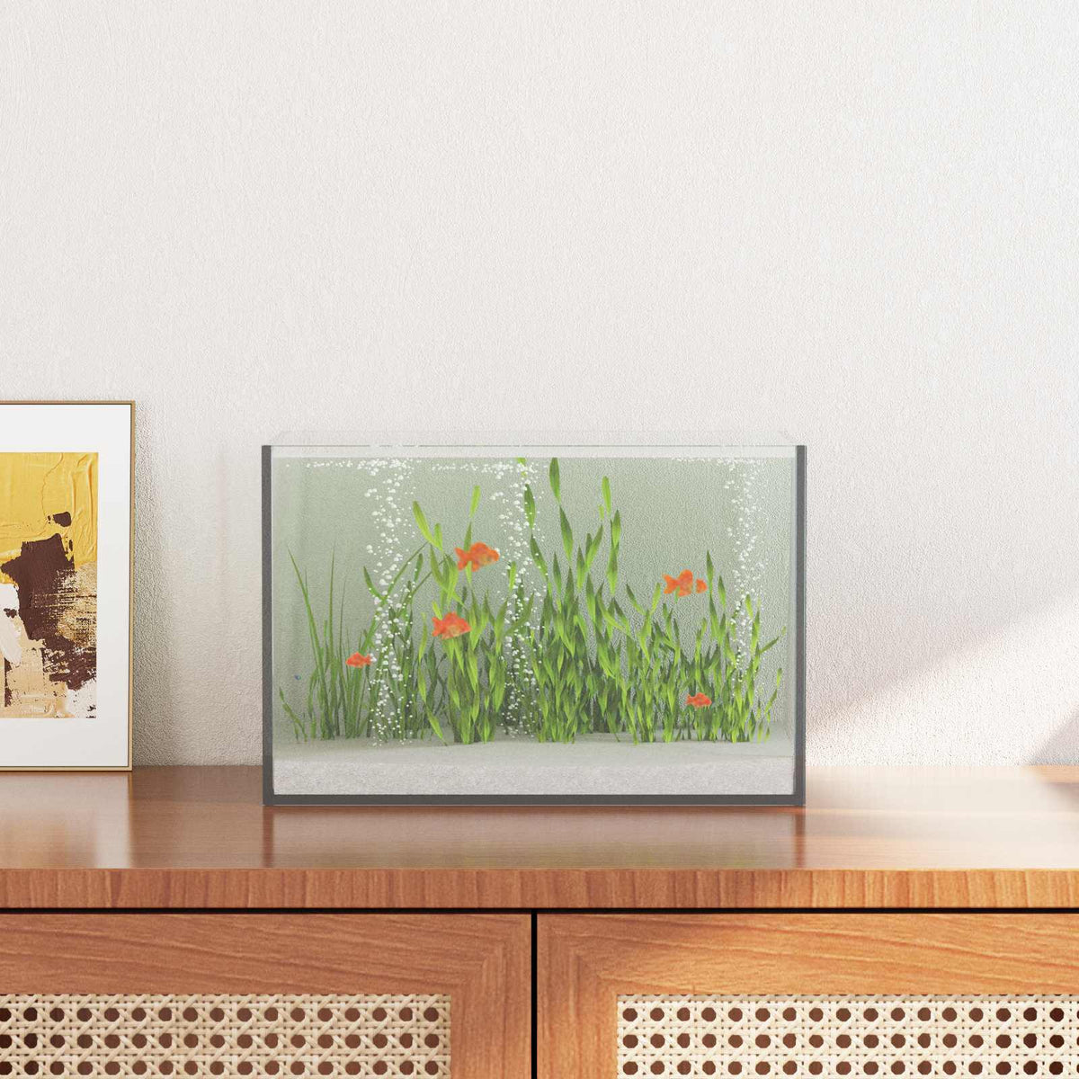Akvarium med lagring Transparent 30 x 20 x 20 cm Glas