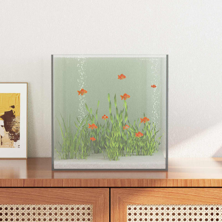 Akvarium med lagring Transparent 30 x 30 x 30 cm Glas