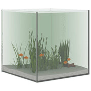 Akvarium med lagring Transparent 30 x 30 x 30 cm Glas