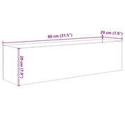 Akvarium med lagring Transparent 80 x 20 x 20 cm Glas