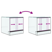 Terrarium med lagring Transparent 30 x 30 x 30 cm Glas