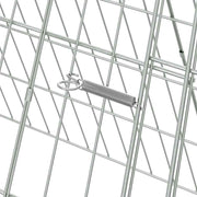 Kaninbur Silver 215 x 55 x 55 cm Galvaniserat stål