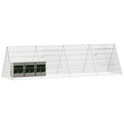 Kaninbur Silver 215 x 55 x 55 cm Galvaniserat stål