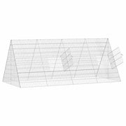 Kaninbur Silver 215 x 100 x 85 cm Galvaniserat stål
