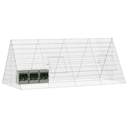 Kaninbur Silver 215 x 100 x 85 cm Galvaniserat stål