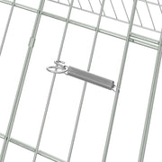 Kaninbur Silver 430 x 100 x 85 cm Galvaniserat stål